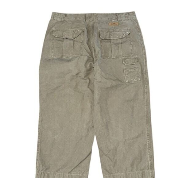 Cabelas 7-Pocket Hiker Pants W38 L30 Khaki 100% Cotton Outdoor Mens Casual - Picture 7 of 12